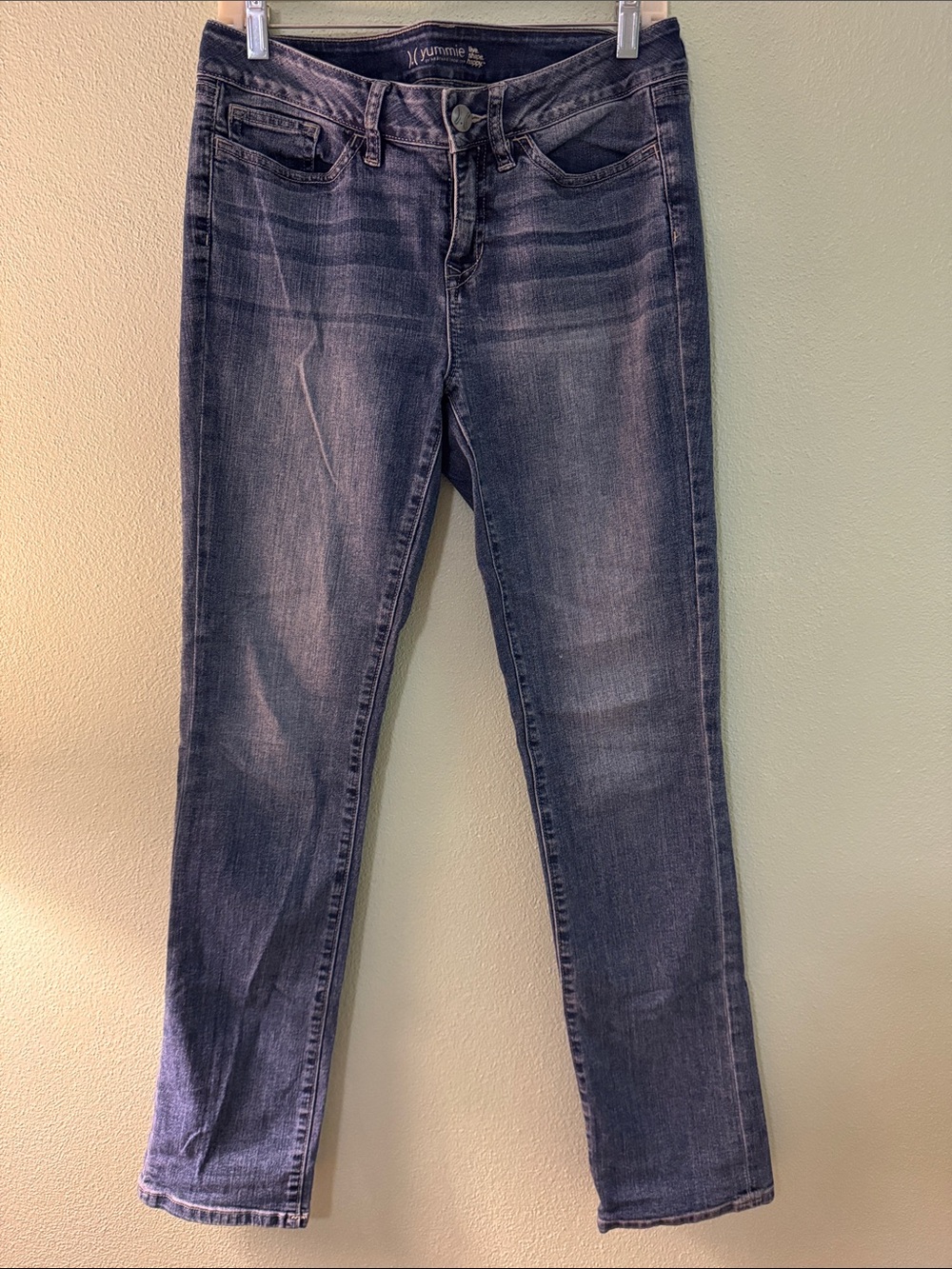 Yummie by Heather Thomson Straight Leg Jeans — Faded Indigo Blue